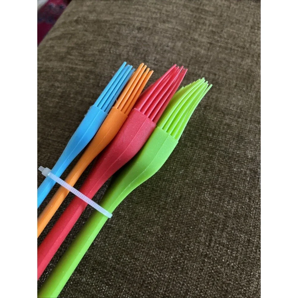 4pcs Silicone Basting Pastry Brush Baking BBQ Basting Oil Cooking Utensil